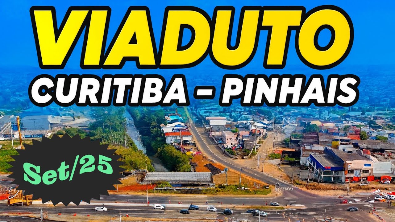 VIADUTO CURITIBA - PINHAIS (SET25) - 4K -  IMAGENS COM DRONES