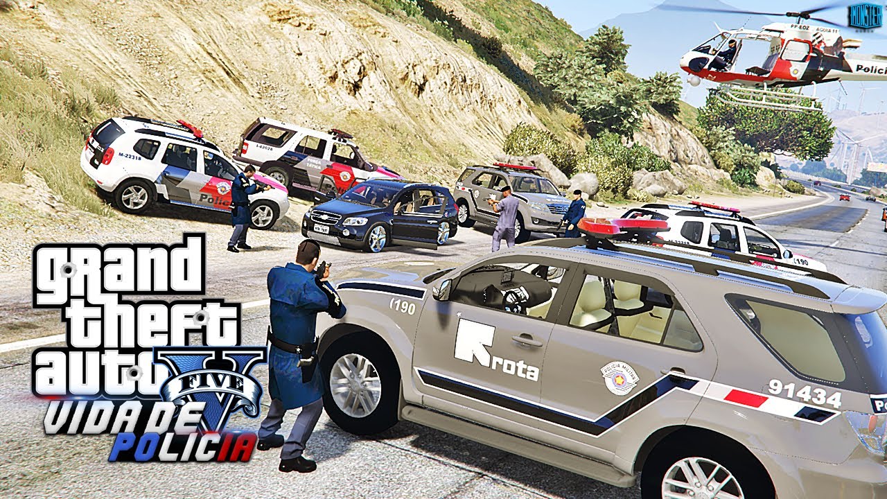 GTA V - Vida de Policia -Operação da ROTA na FAVELA em Busca do Bandido que Atirou no Tenente |Ep.30