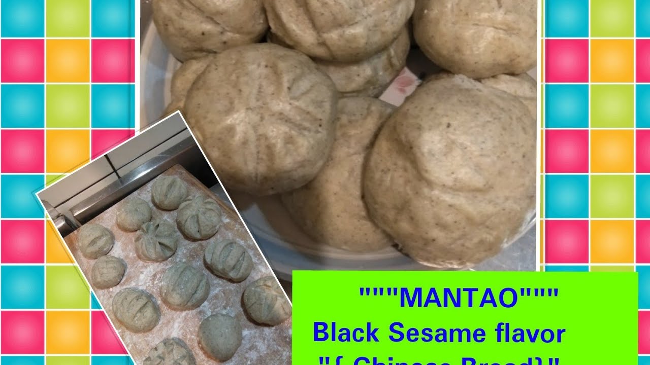 Paano gumawa ng Taiwanese Mantao with black sesame flavor!! #Steambreadrecipe #Taiwanesebread