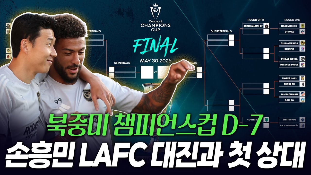 북중미 챔피언스컵 D-7! 손흥민 부앙가 LAFC 대진과 우승 가능성