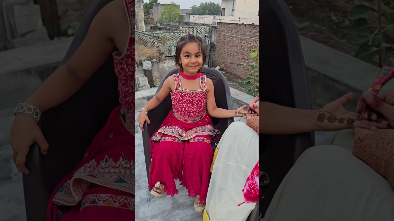 mayra or himanshi ne lagwayi mehndi ❤️#shorts