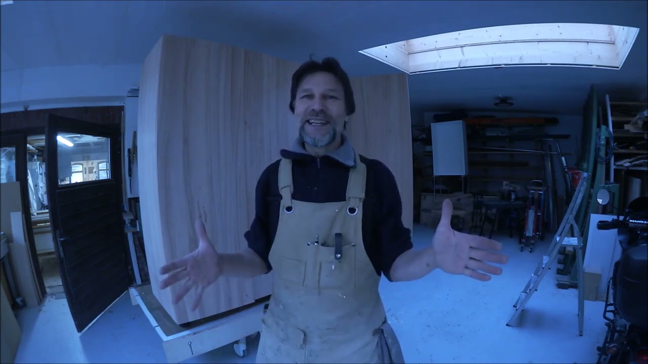 Massivholzschrank aus Kernbuche bauen.#Massivholzmöbel.