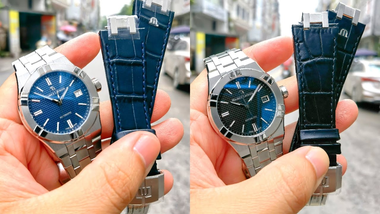 [Mới Về] Maurice LaCroix Aikon 39mm bản 2 dây đi kèm Mặt Xanh & Đen | ICS Authentic 0982298881