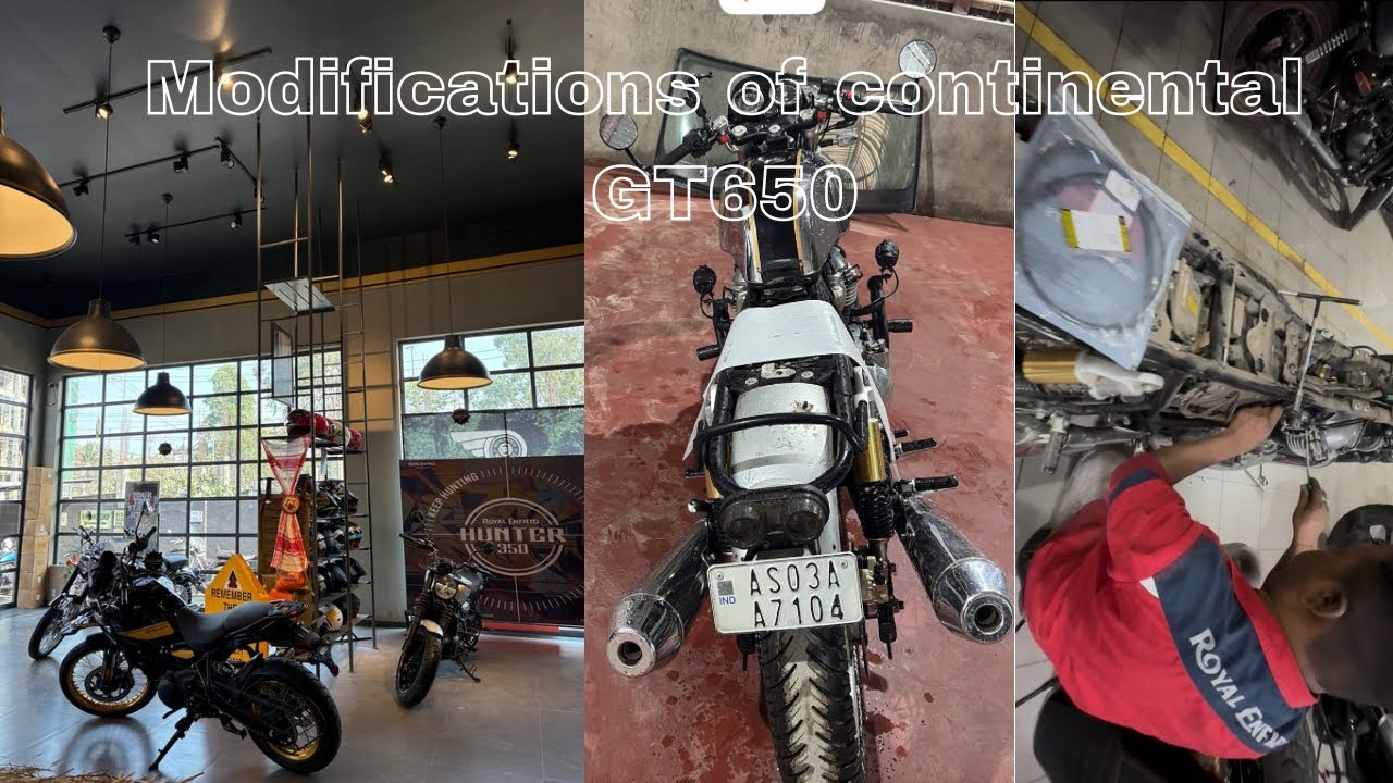 Modifications of continental gt 650 done #service #modification #royalenfield #bike #dibrugarh 