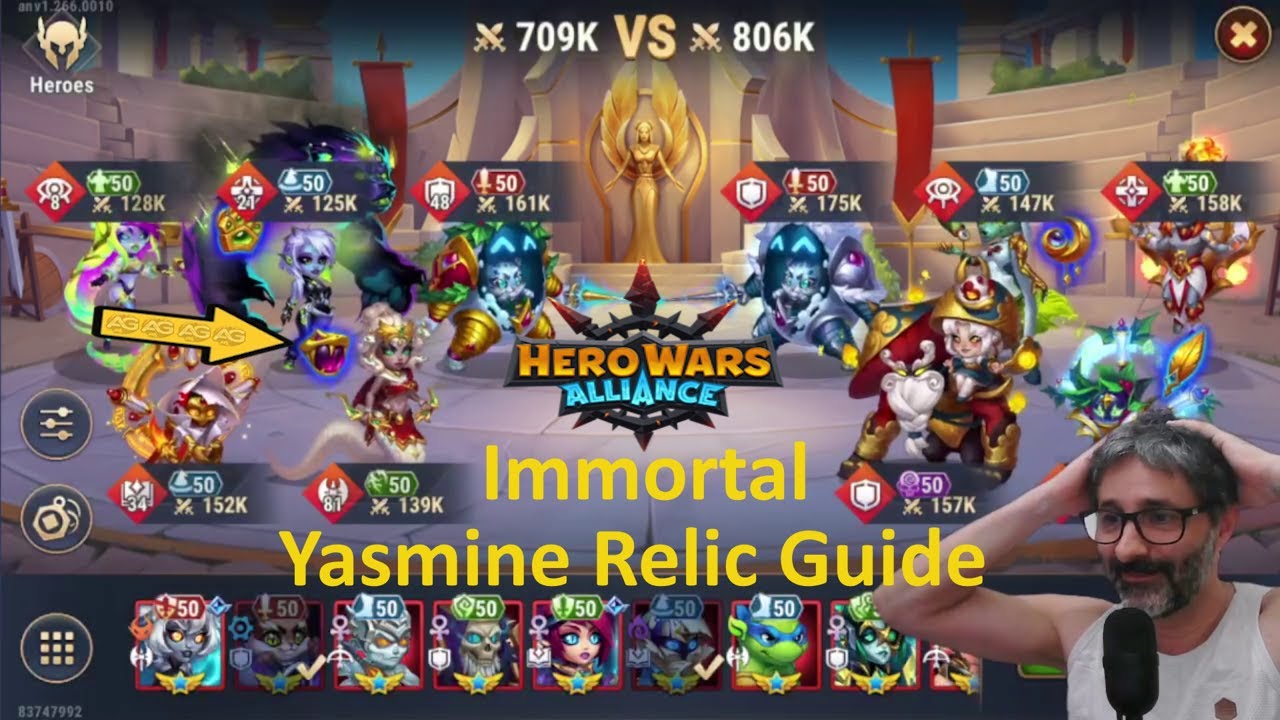 NÃO ESPERAVA ISSO! Ela Virou um MONSTRO! Nova Relíquia da Yasmine Dominou (PvP) - Hero Wars Alliance