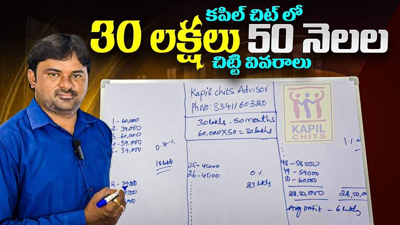 30 లక్షల చిట్టి వివరాలు | Kapil chits | Kapil Properties | Kapil Chits Advisor | 30 lakhs 50 months