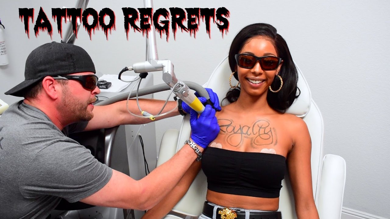My Girlfriend Removes Chest Tattoo!