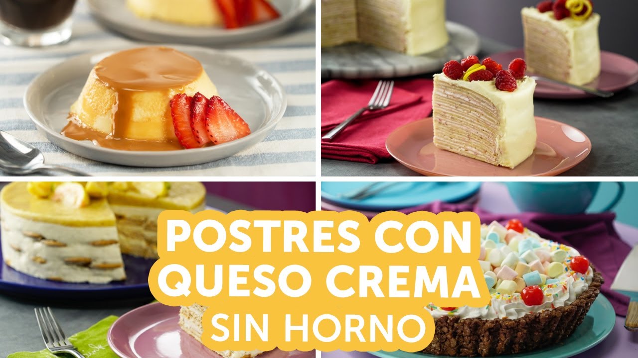 Postres con Queso Crema SIN Horno | Kiwilimón