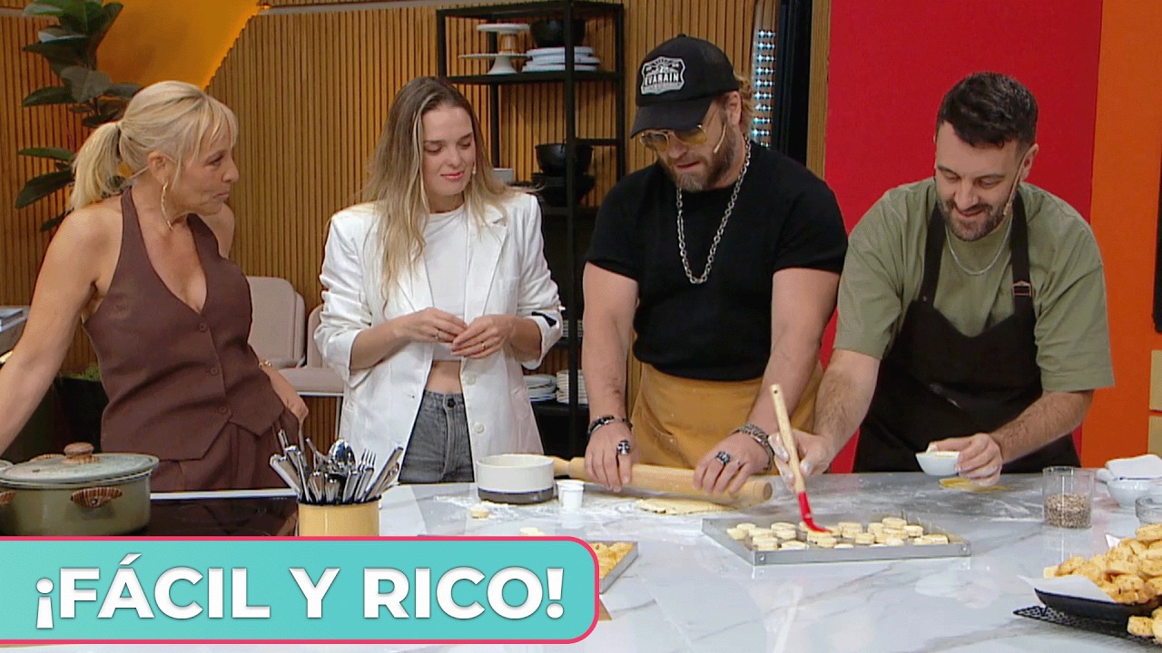 ¡MANOS EN LA MASA! Con la ayuda de Flor Otero y Tripa, Paco Almeida preparó bizcochitos de queso