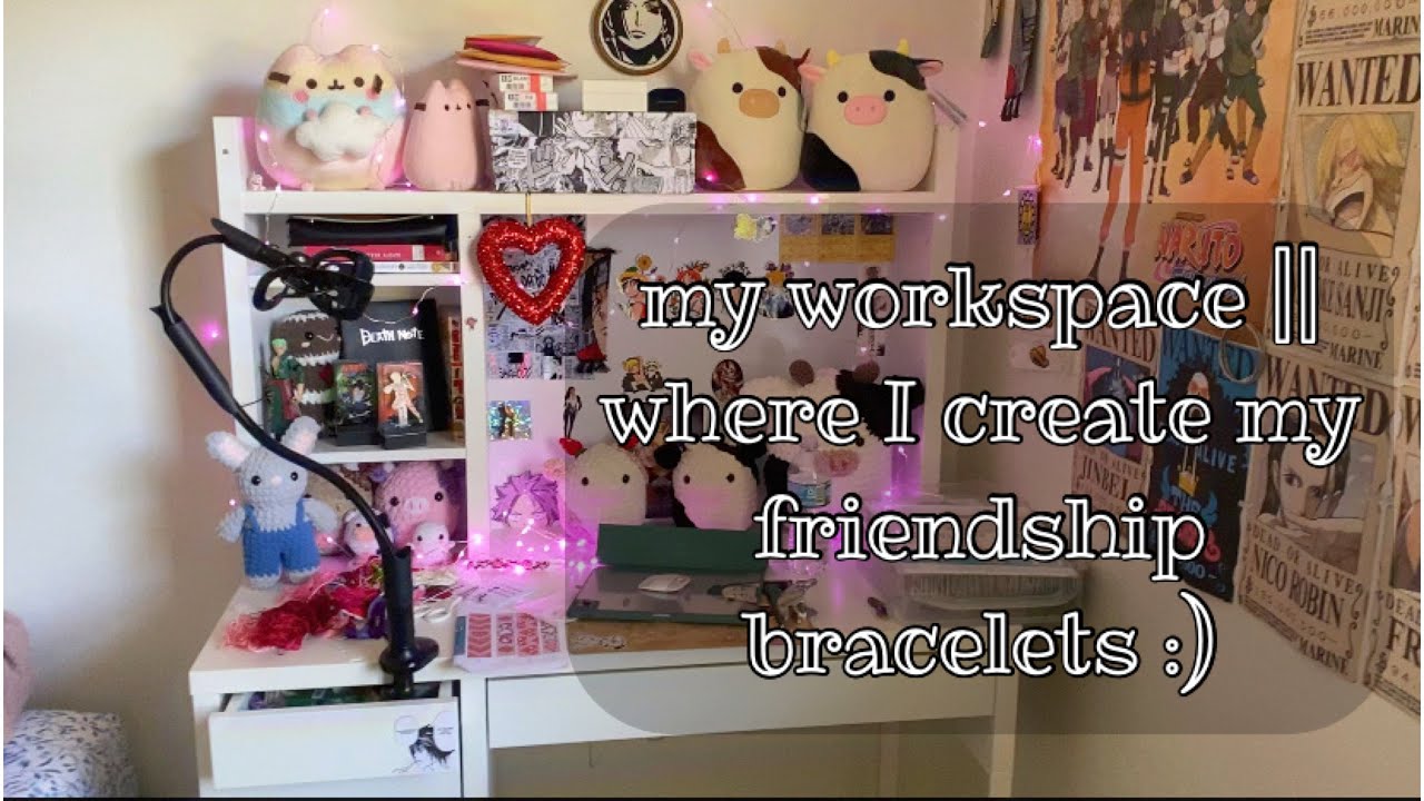 my workspace || where I create my friendship bracelets 💖