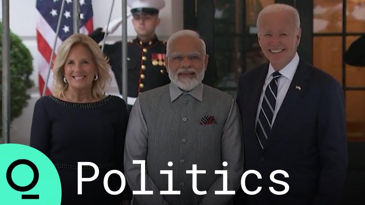 India PM Modi Welcomed By Biden Ahead of Official Talks