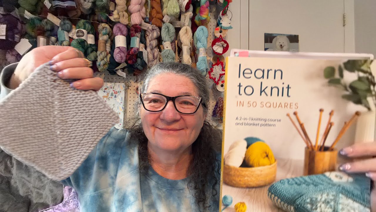06: Скошенный узор #Knit50Squares 2026 - Научитесь вязать в 50 квадратах от Анны Пантелус #learnt...