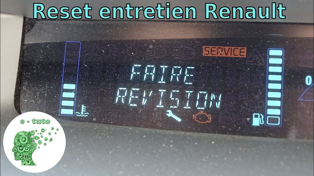Remise &agrave; z&eacute;ro compteur entretien/r&eacute;vision/vidange Renault.