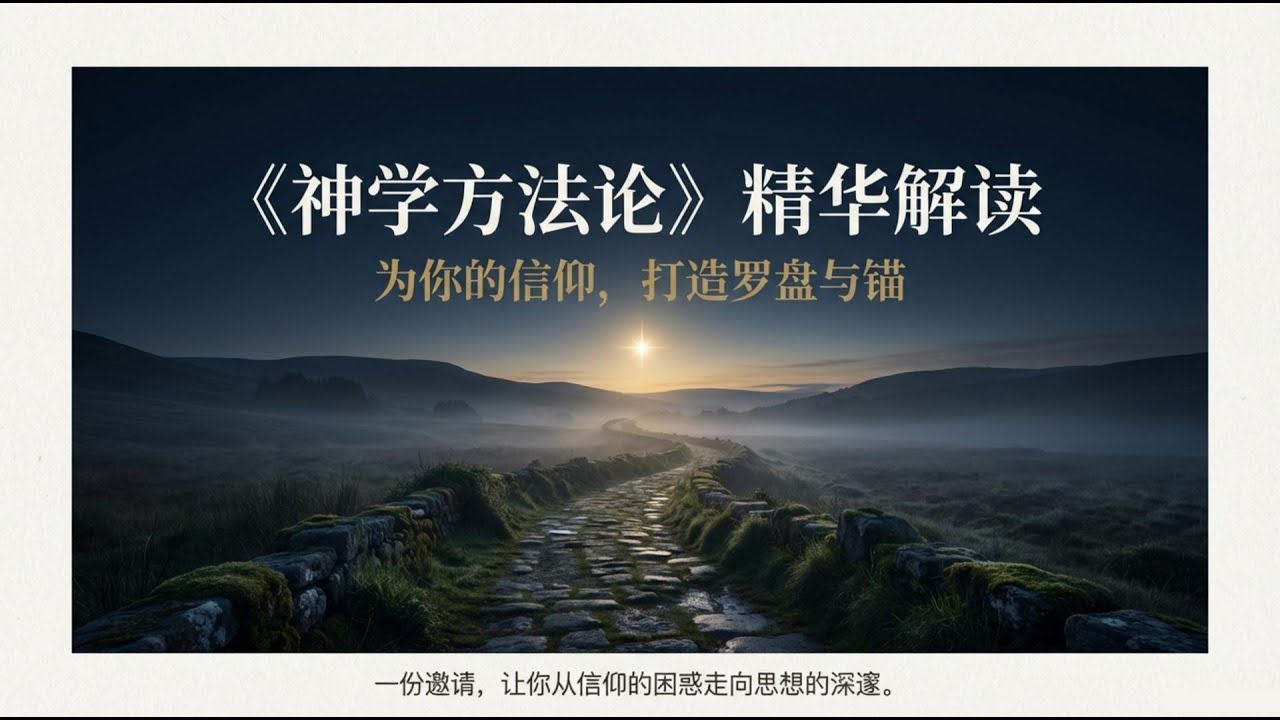 《神学方法论》：越思考越没信心？你的信仰可能缺了一个“锚”！