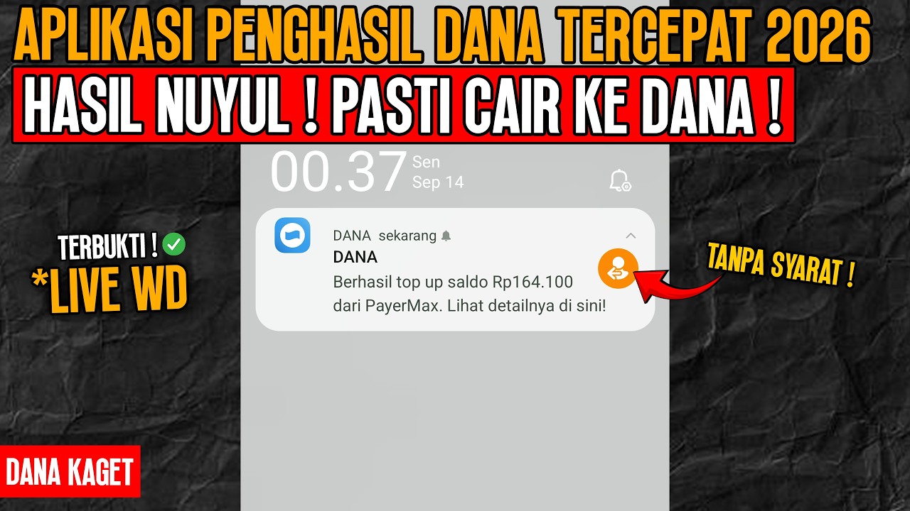 BARU RILIS! APLIKASI PENGHASIL DANA 2026 - CARA MENGHASILKAN UANG DARI INTERNET