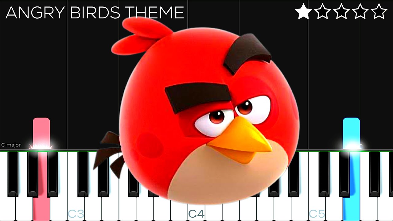 Angry Birds Theme Song - EASY Piano Tutorial