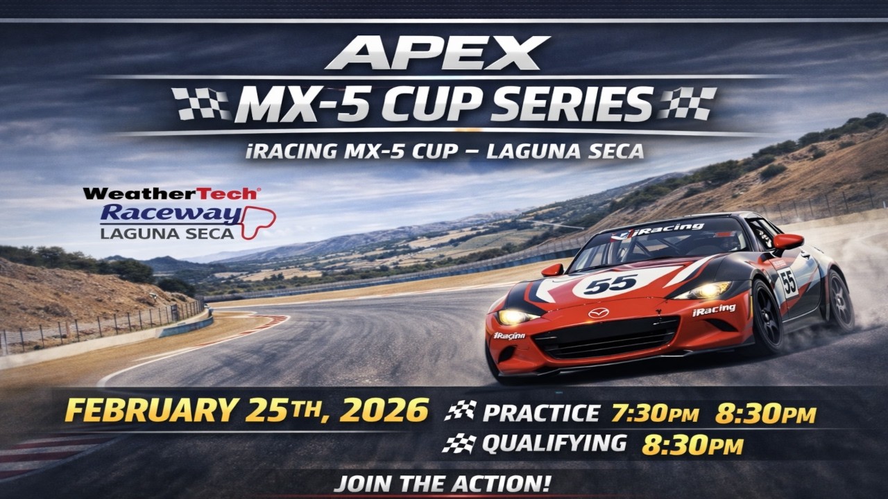 Apex MX-5 Cup | Laguna Seca | iRacing