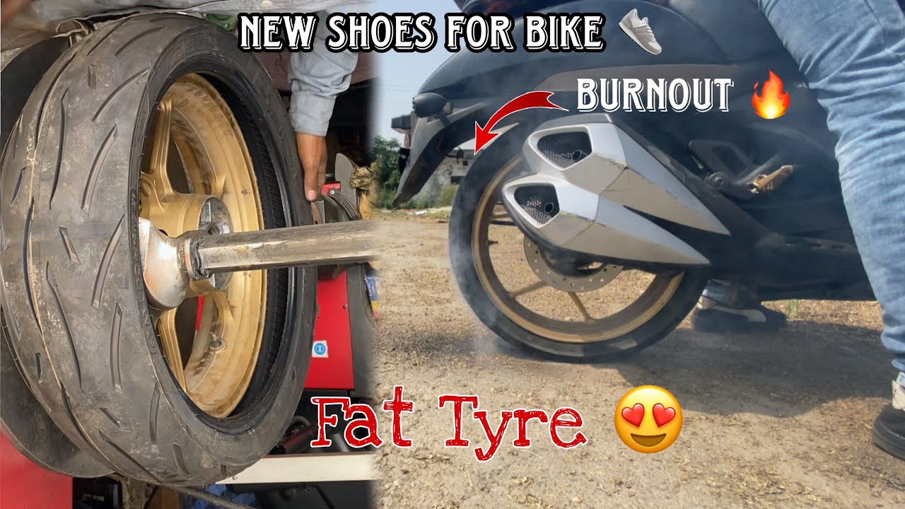 Finally Fat Tyre 'Installed' in My |Monster|New Shoes 👟 For Intruder 150