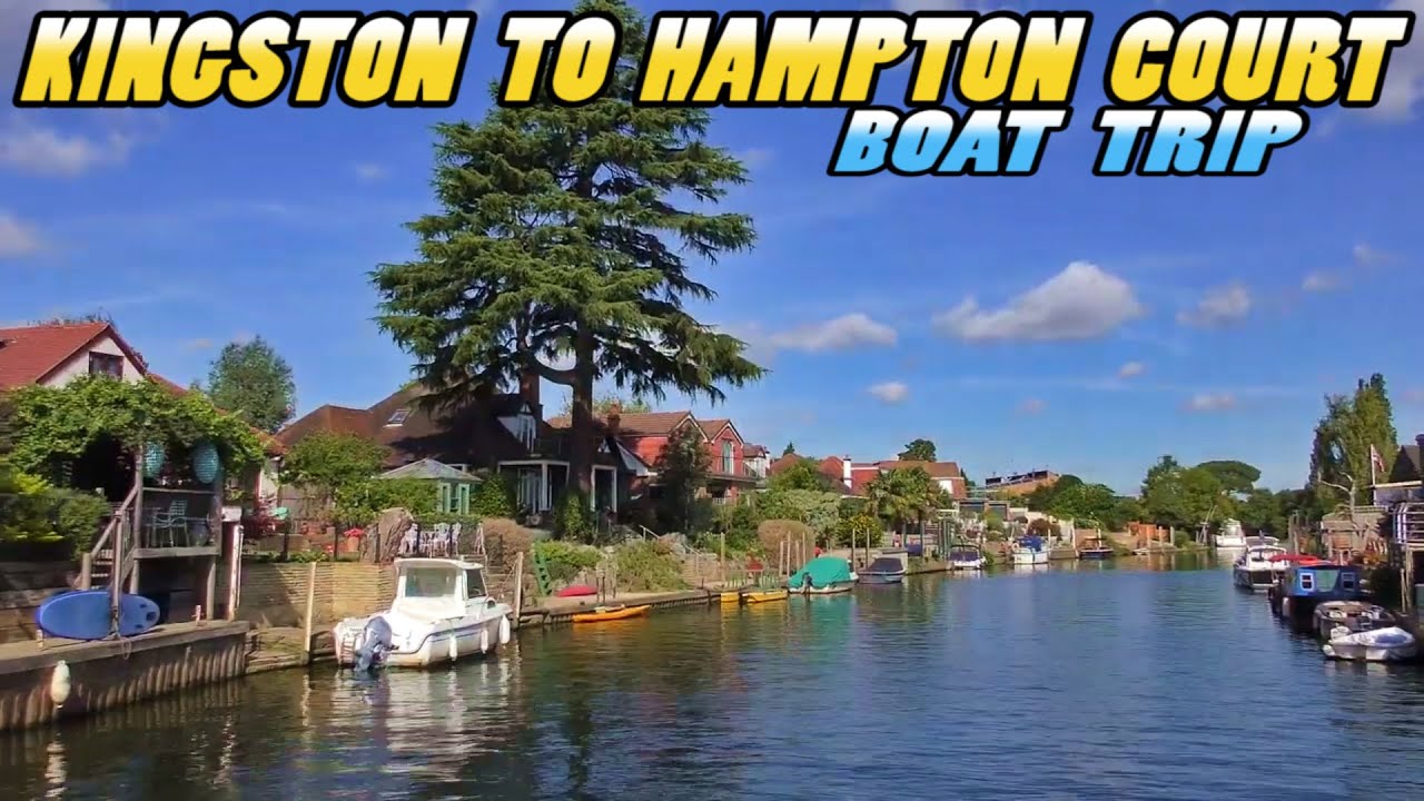 Kingston upon Thames to Hampton Court Boat Trip - England (4k)