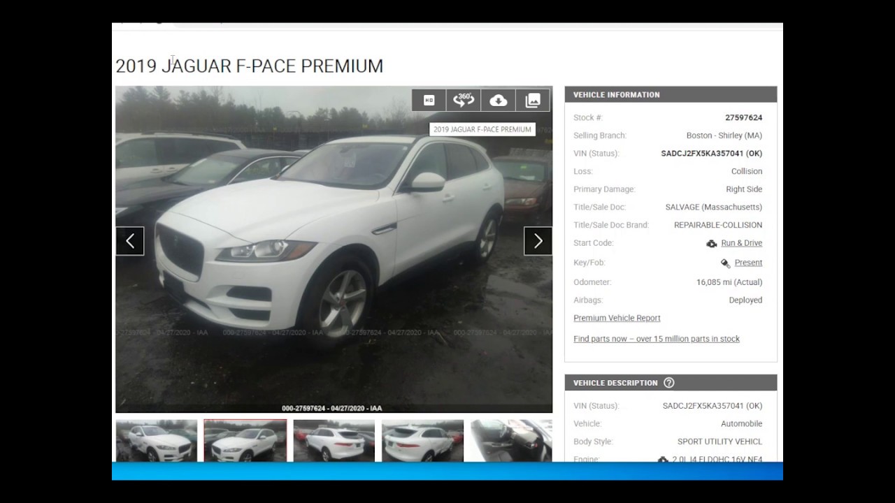 Jaguar F-Pace Premium 2019 за 17150$ из США! онлайн торги на аукционе | BestAC обзор