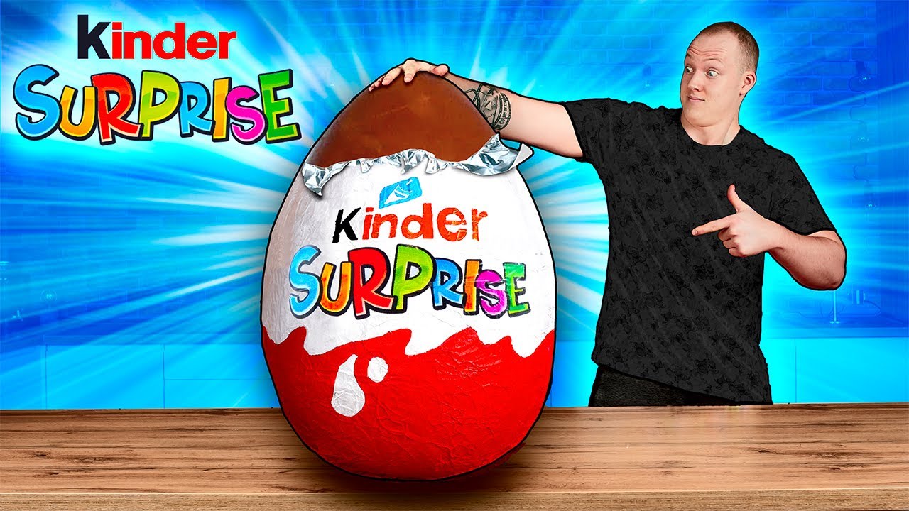 I Made 10-Giant Kinders / Kinder Surprise / Kinder chocolate / Kinder Milk slice / Kinder bueno ...