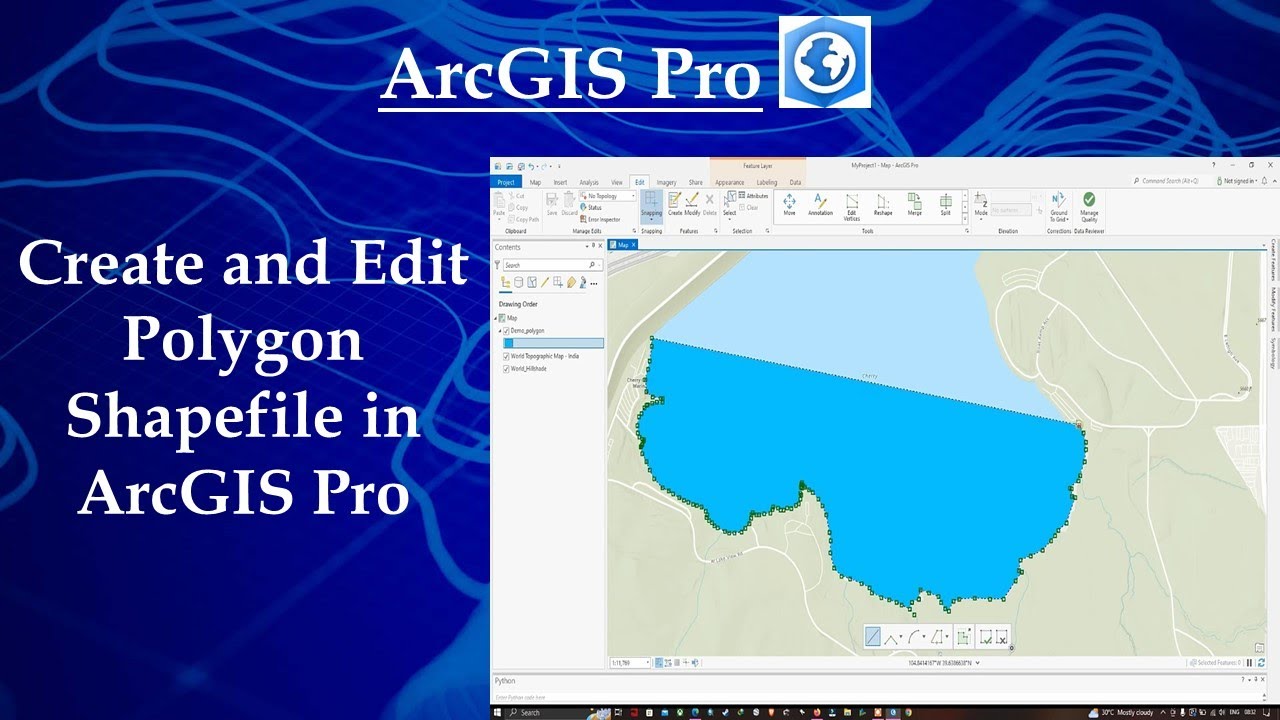 Создание и редактирование полигональных шейп-файлов в ArcGIS Pro