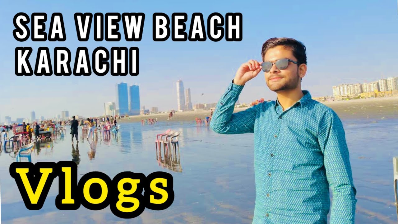 Sea View Beach Karachi Pakistan 😍  #vlogs #seaview #karachi #fyp | Nomi Daily Vlogs 