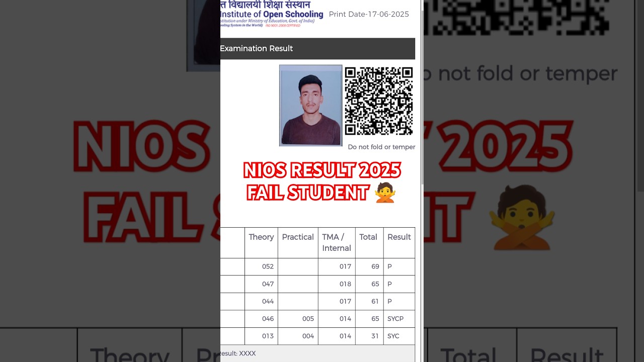 NIOS RESULT OUT 2025 | NIOS APRIL EXAM Result Check | kriscapeducation | #shorts #result#nios#result