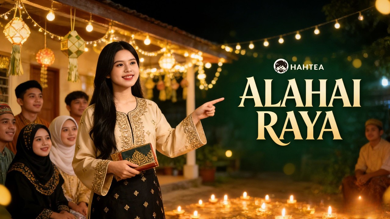 Lagu Raya Baru 2026! 🌙 Alahai Raya by HAHTEA | Official Lyrics Video | Lagu Raya nostalgia pop