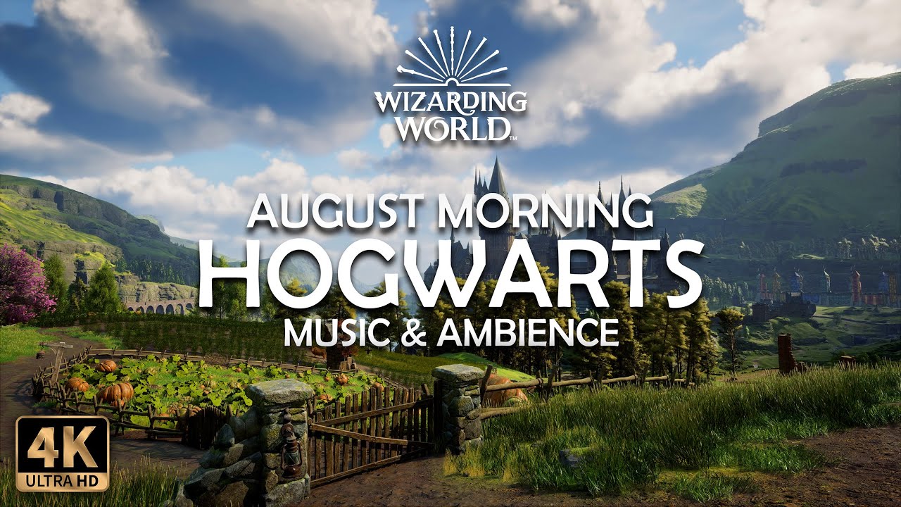 A Calm August Morning at Hogwarts | 4K Harry Potter Music & Ambience