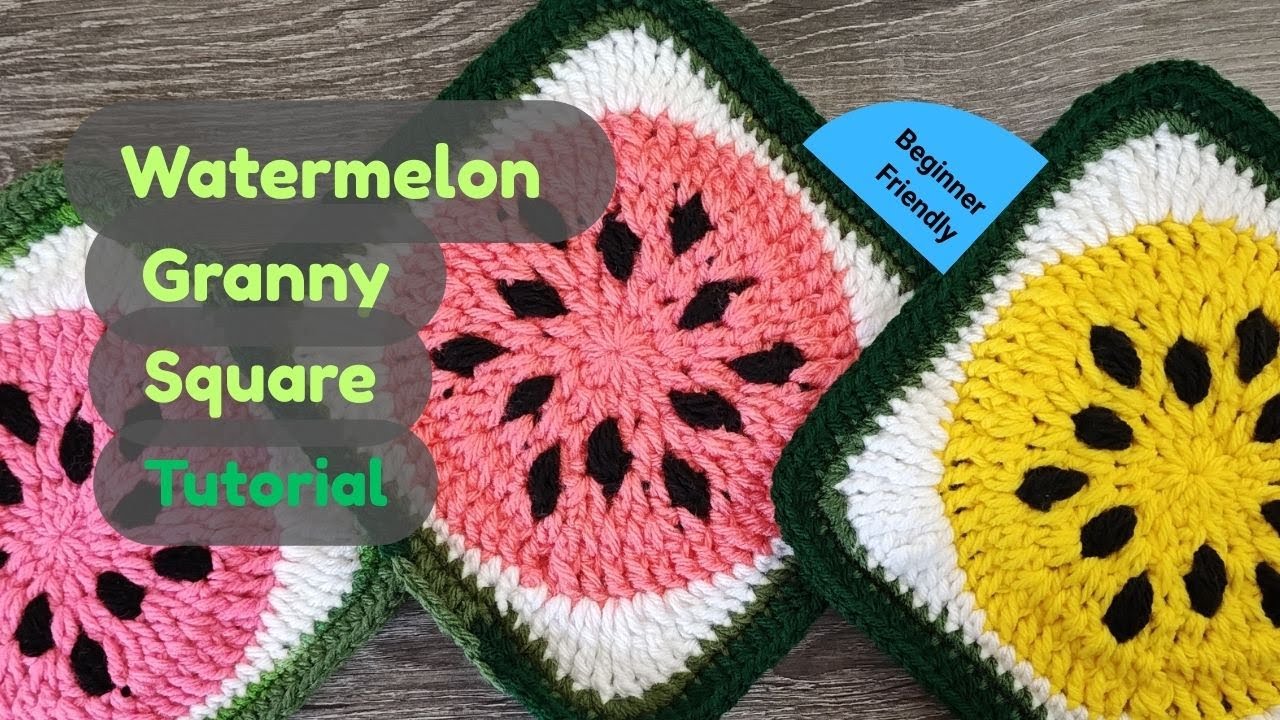 Watermelon Granny Square Tutorial