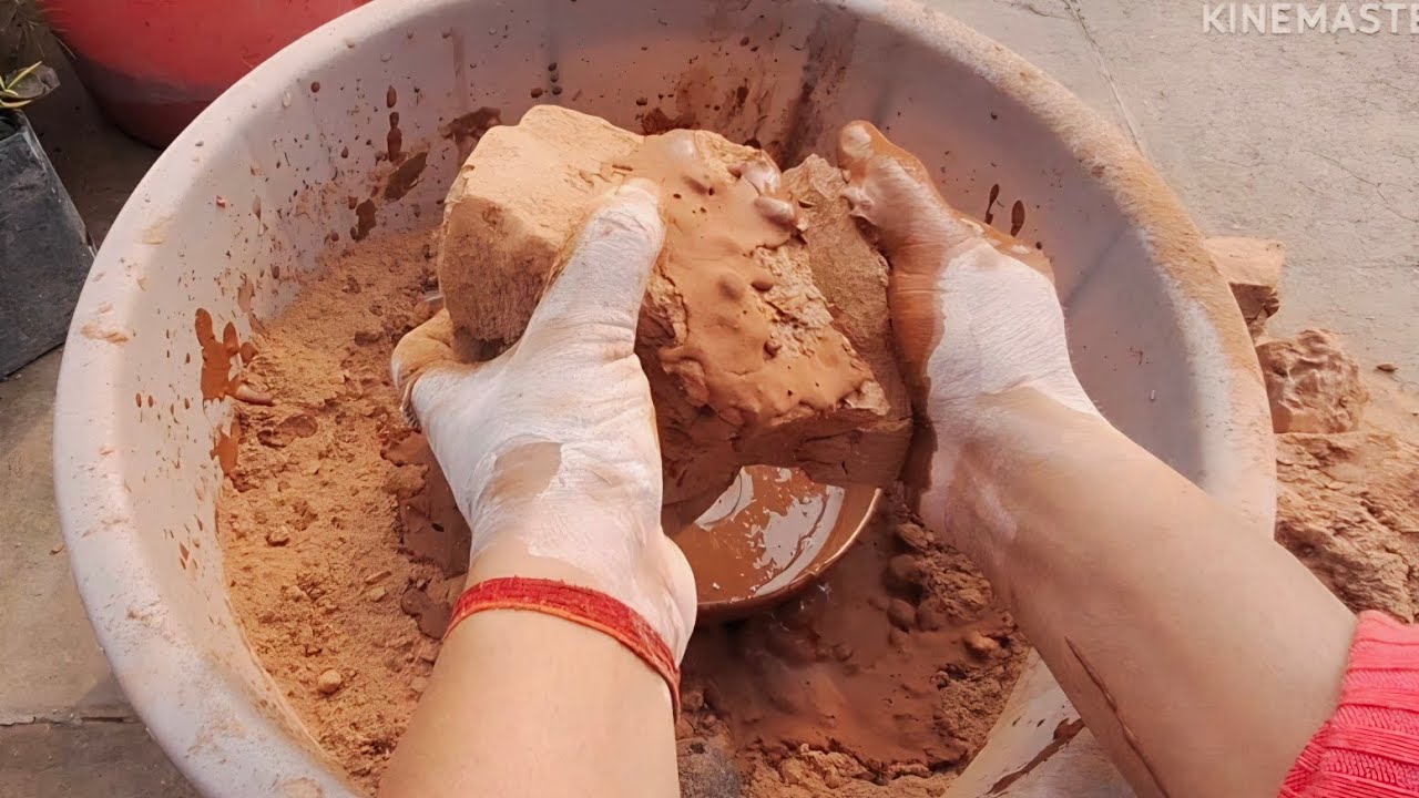 ASMR New Vlog Red Mud Crumbling ✨️🤞☀️