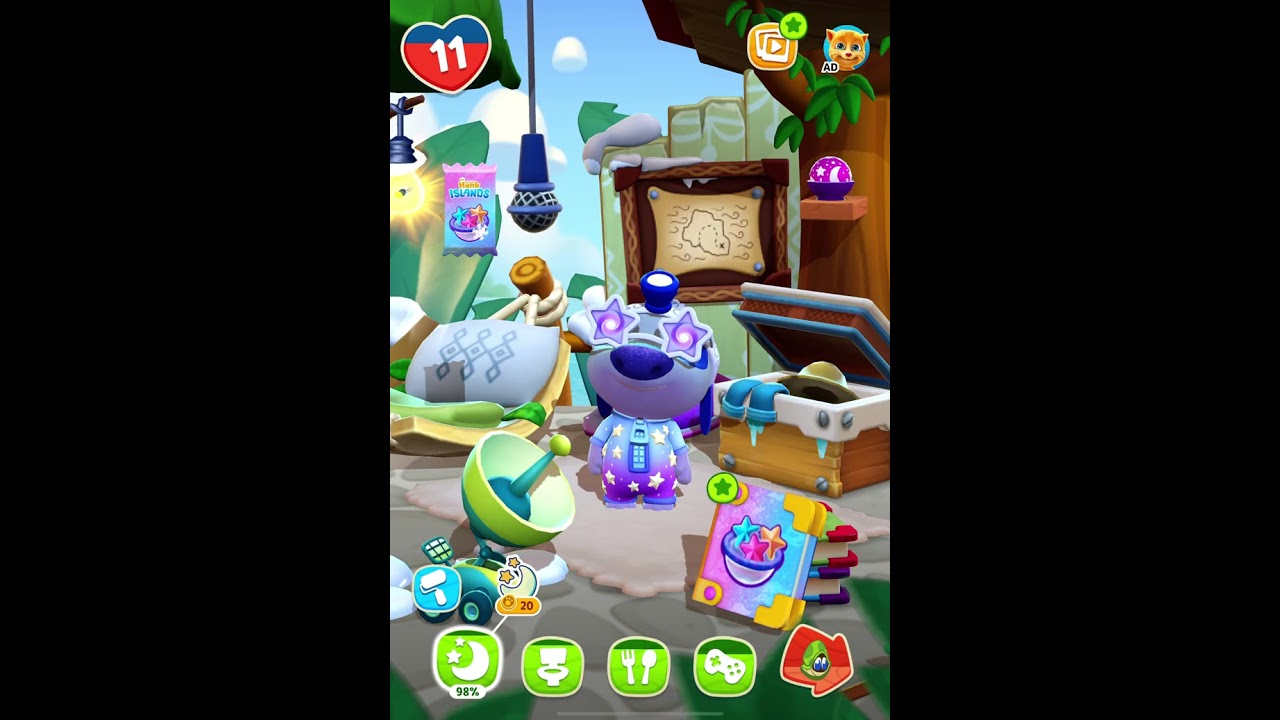 My Talking Hank Island Gameplay - Hank The Explorer Explores The Map 