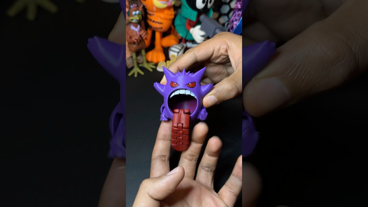 3D-Printed Gengar - Flexi Articulated Pok&eacute;mon. #3dprinting #pokemon #shorts