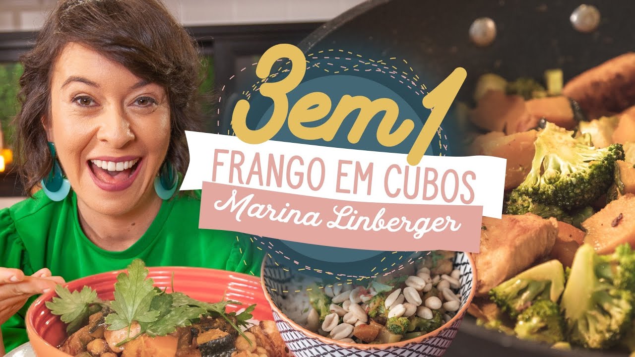 3 em 1: FRANGO EM CUBOS | 3 receitas usando uma &uacute;nica base