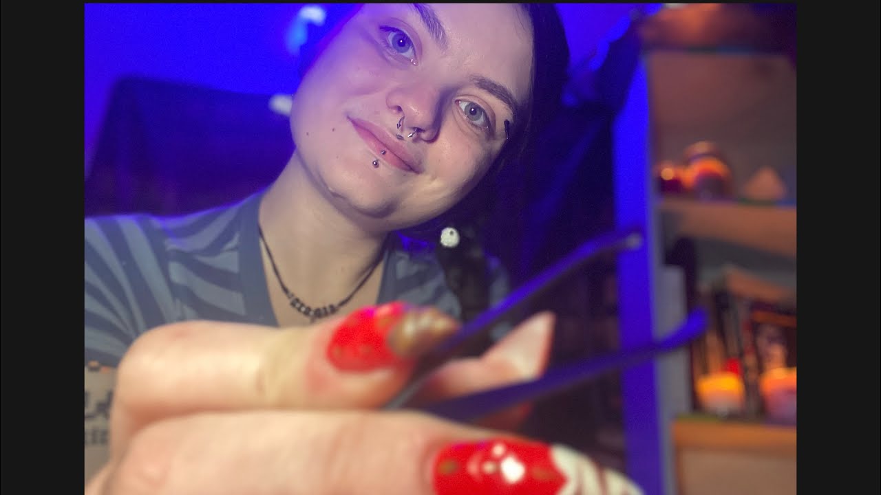 ASMR Chewing Gum and Plucking Your Eyebrows 💤