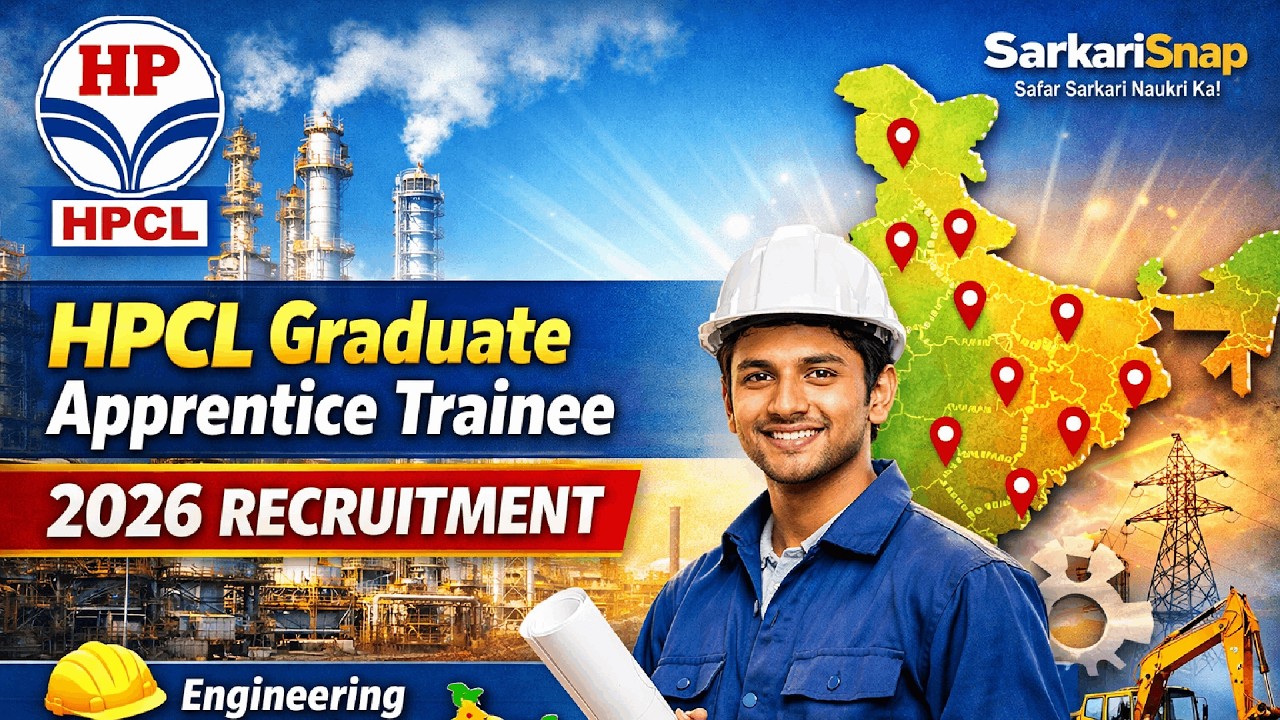 HPCL Graduate Apprentice Trainee Recruitment 2026 – Apply 608 Posts | ₹25,000 Stipend | No Exam