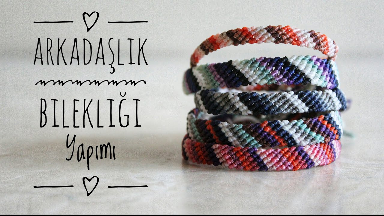 Mumlu ip ile Arkadaş Bilekliği Yapımı - DIY - Kendin yap