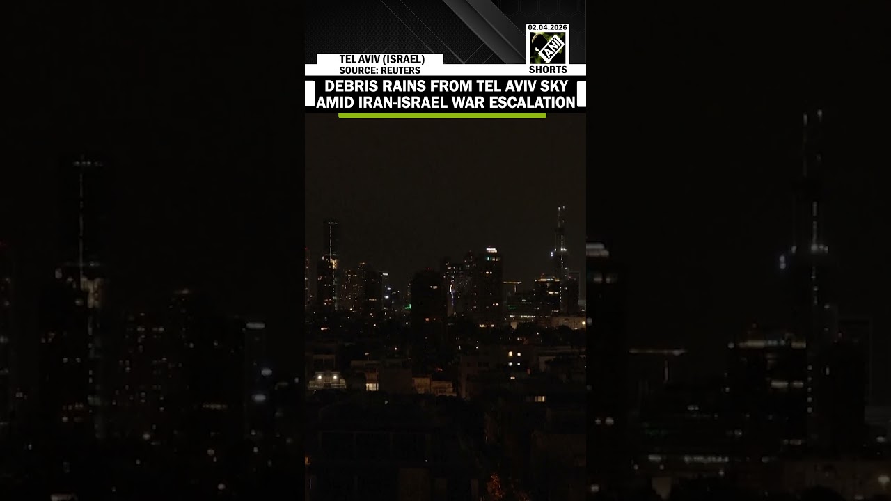 WATCH: Debris rains from Tel Aviv sky as war escalates between Israel and Iran in West Asia