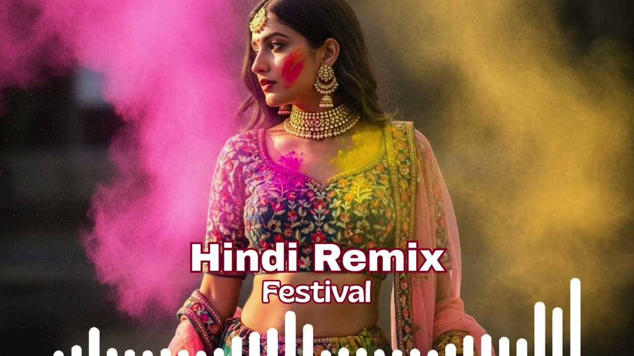 Premium Hindi Remix Festival Holi Aesthetic Traditional Indian Look