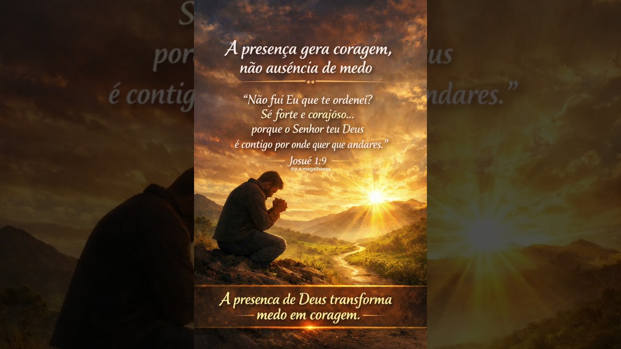 A presença de Deus transforma medo em coragem 