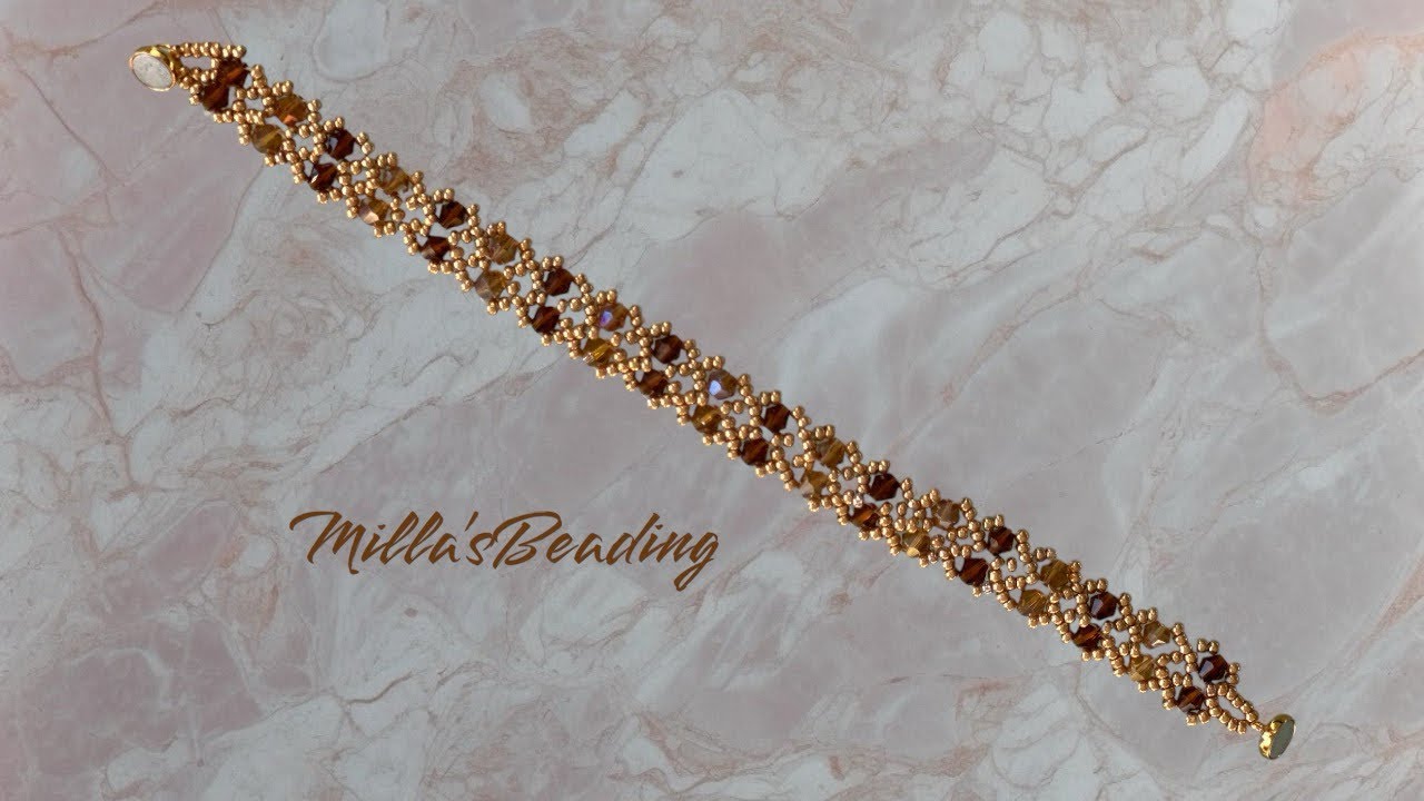 Crystal Bicone Beaded Bracelet 💎 #diy #beads #beadsjewellery #handmade #jewelry #handmadebeads