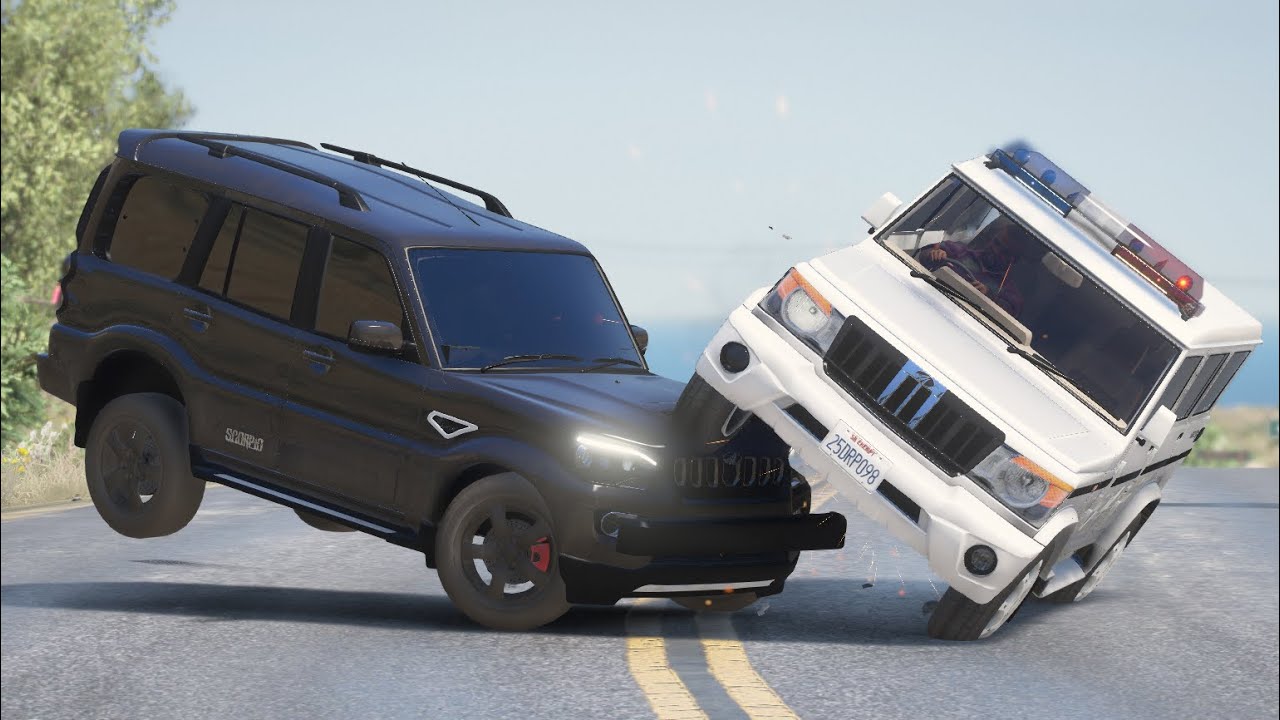 BLACK SCORPIO DRUG DEAL FAIL POLICE BOLERO VS SCORPIO