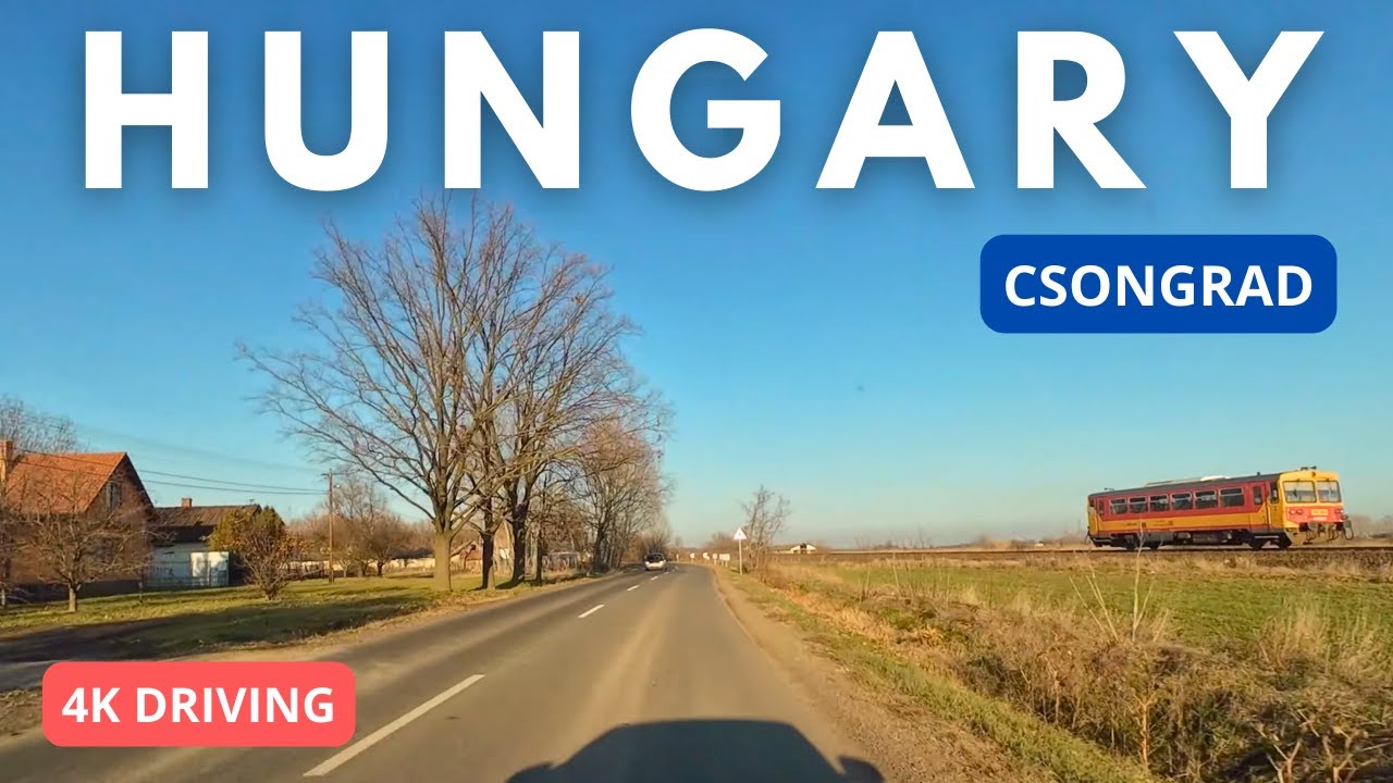 Driving in Hungary: Csongrad: 4K December 2023