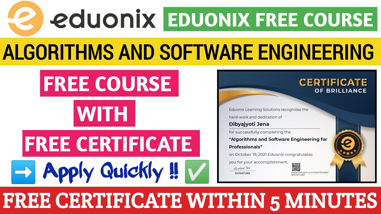 Software Engineering Course || Software Engineering Full Course || Eduonix Free Course Certificate