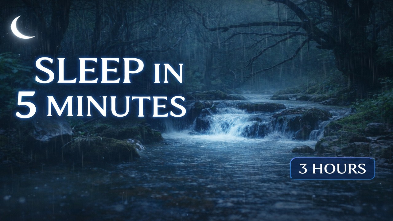 3 Hours of Healing Rain Sound & Calm Piano for Deep Sleep
