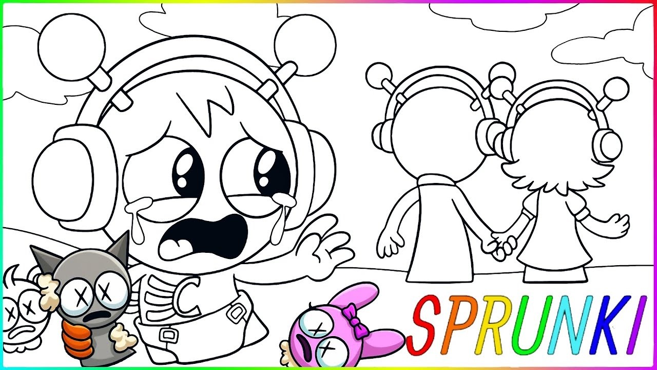 SPRUNKI   NEW COLORING PAGES  ORANGE OREN ABANDONED at BIRTH!     Satisfying Coloring