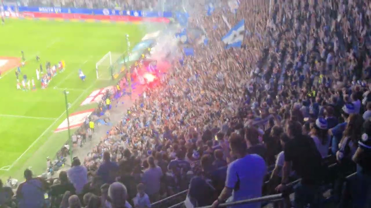 Abfeiern nach 5:3 HSV : Schalke