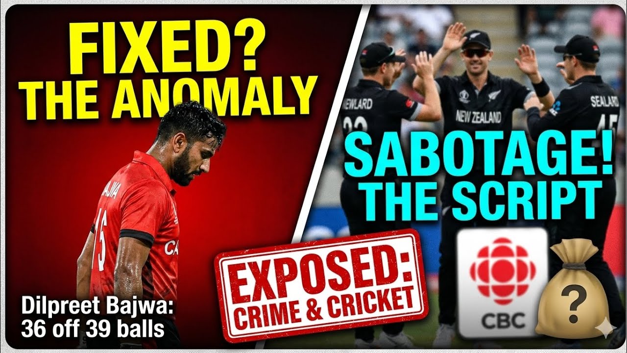 The Canada vs NZ Scandal: Evidence of Cricket Match Fixing? 🚨