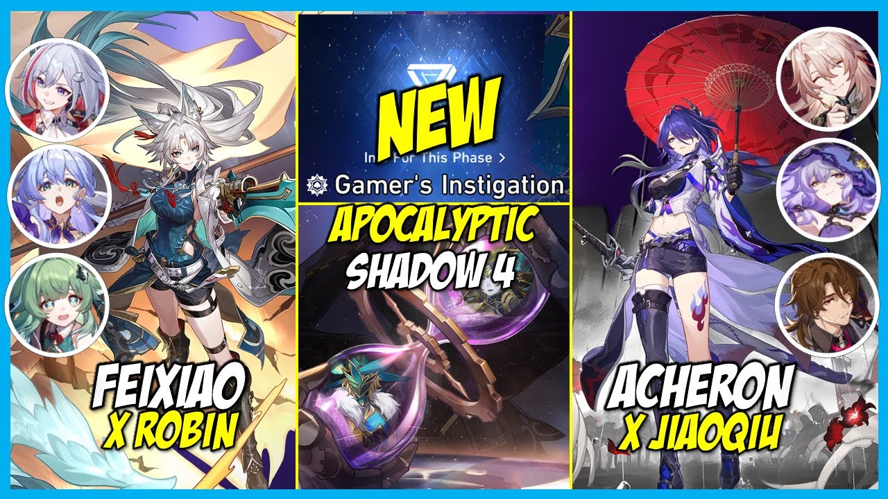 NEW Apocalyptic Shadow 4 | E0 Feixiao Hypercarry & E0 Acheron Hypercarry | Honkai Star Rail 2.5